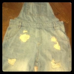 Denim short talls (overalls)